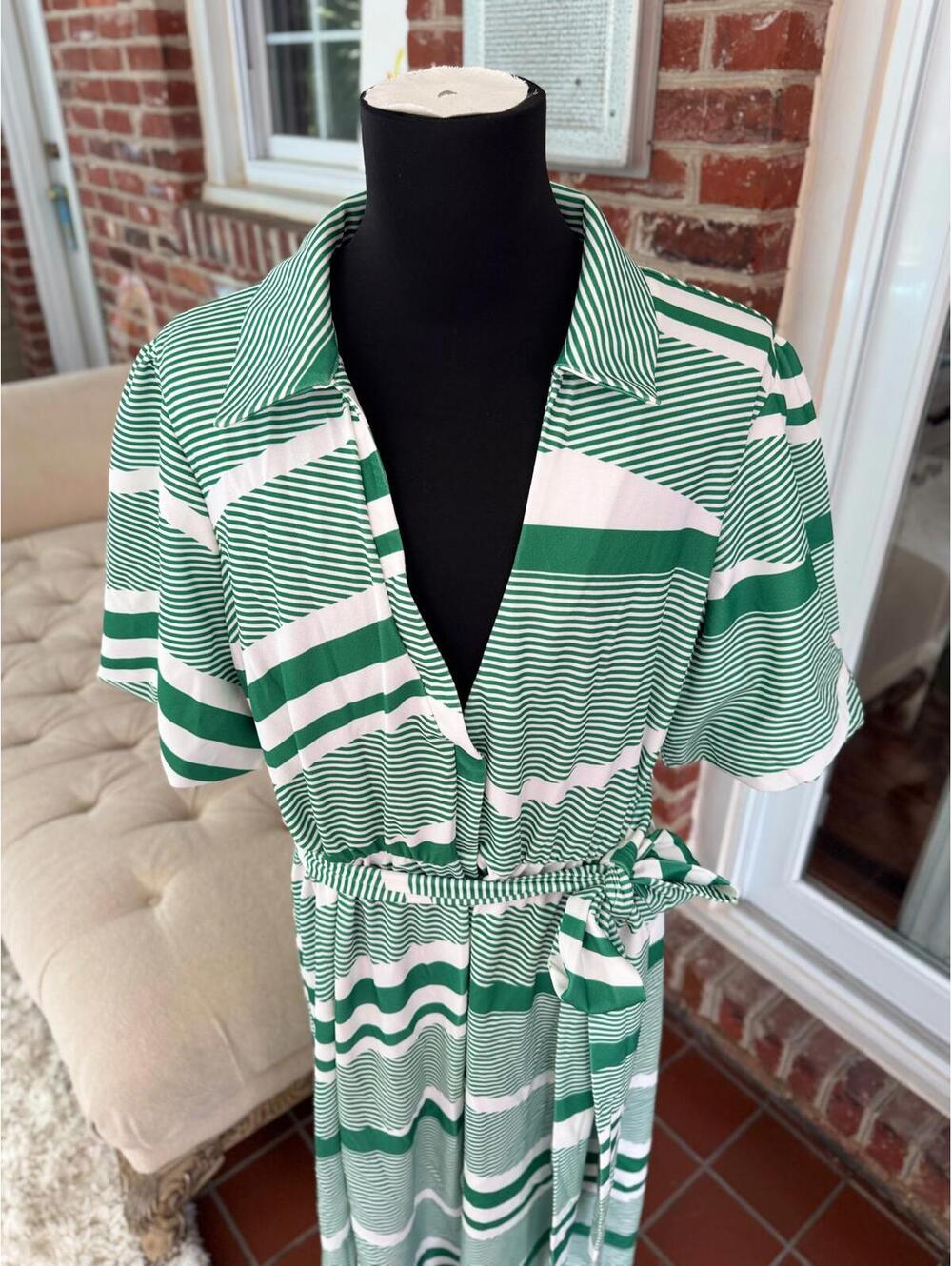 ASOS Striped Green Dress